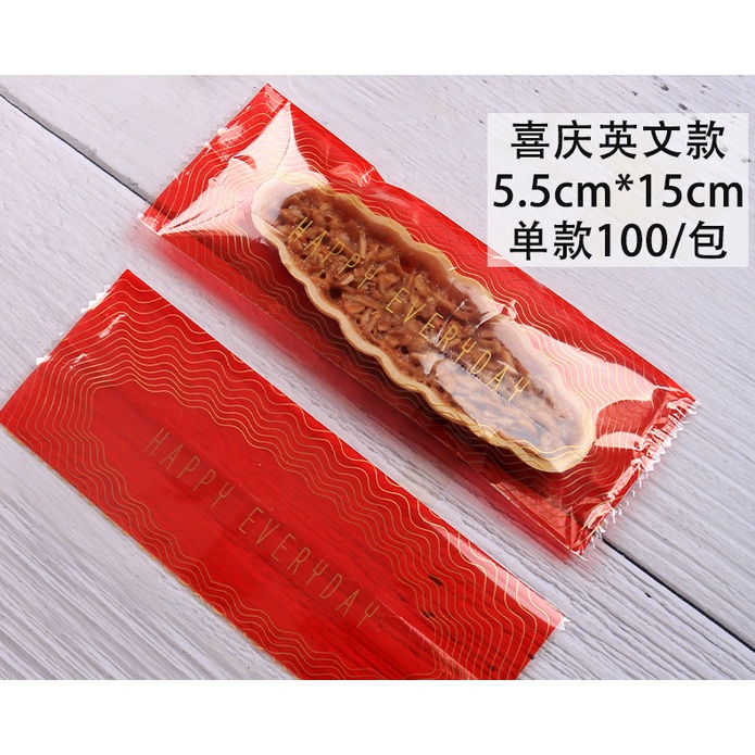 1 bich Túi bánh Lưỡi Mèo, bánh Biscotti, bánh Thuyền  (100c) 5.5x15 cm