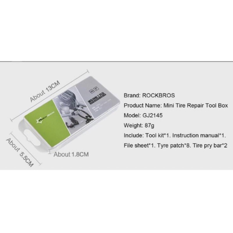 Bộ dụng cụ vá xe đạp, vá lốp mini- Rockbros