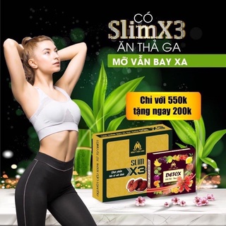 Giảm cân đông y slim x3 ,tặng 1 hộp detox