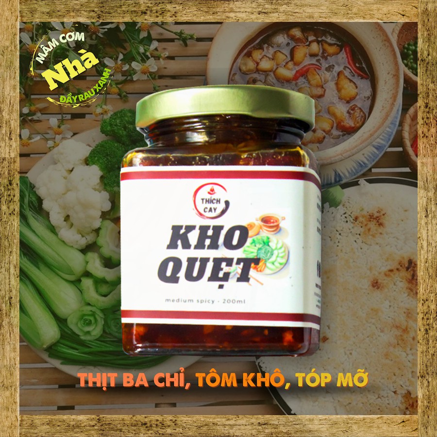 Kho quẹt thịt ba chỉ Thích Cay, món ăn đặc sản Nam Bộ đóng lọ tiện lợi cho bữa ăn nhiều rau