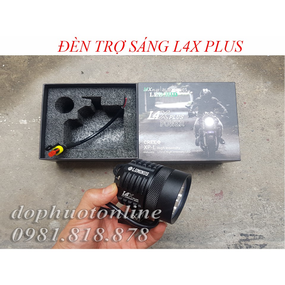 ĐÈN TRỢ SÁNG L4X PLUS kèm công tắc - ĐÈN L4X KÍNH TÍM  <TOPGEAR>