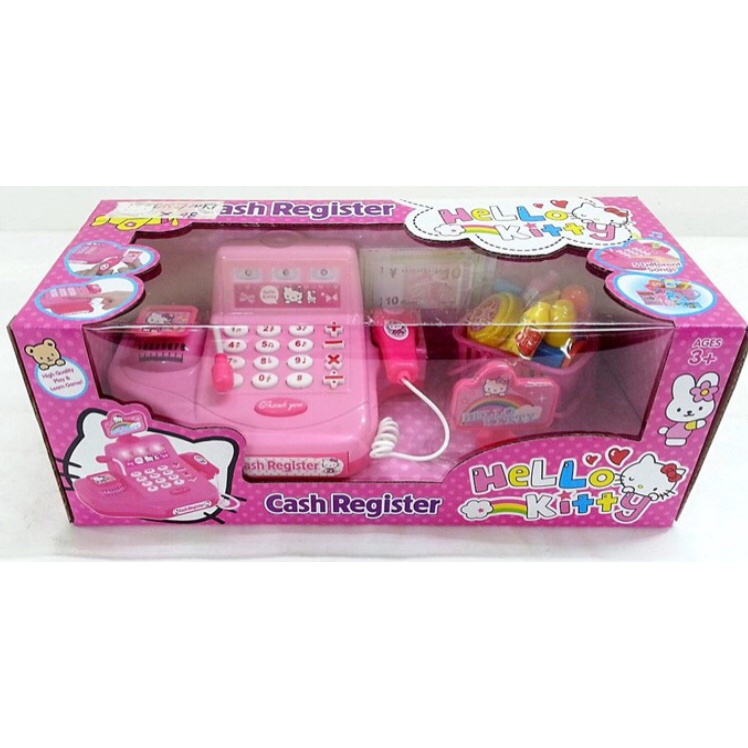Hộp máy tính tiền hello kitty và xe đẩy
