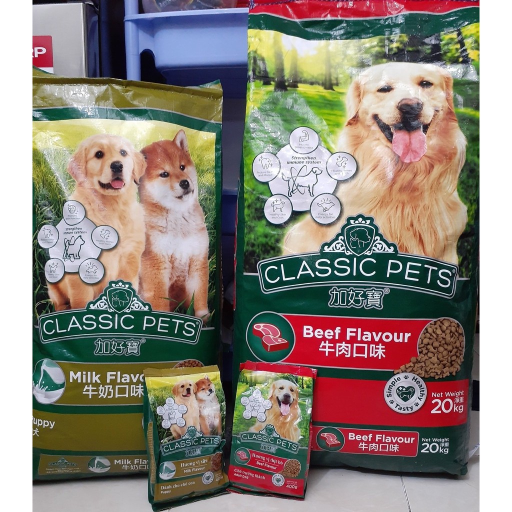 [400g] Thức ăn hạt Classic Pets cho chó con vị sữa - Lida Pet Shop