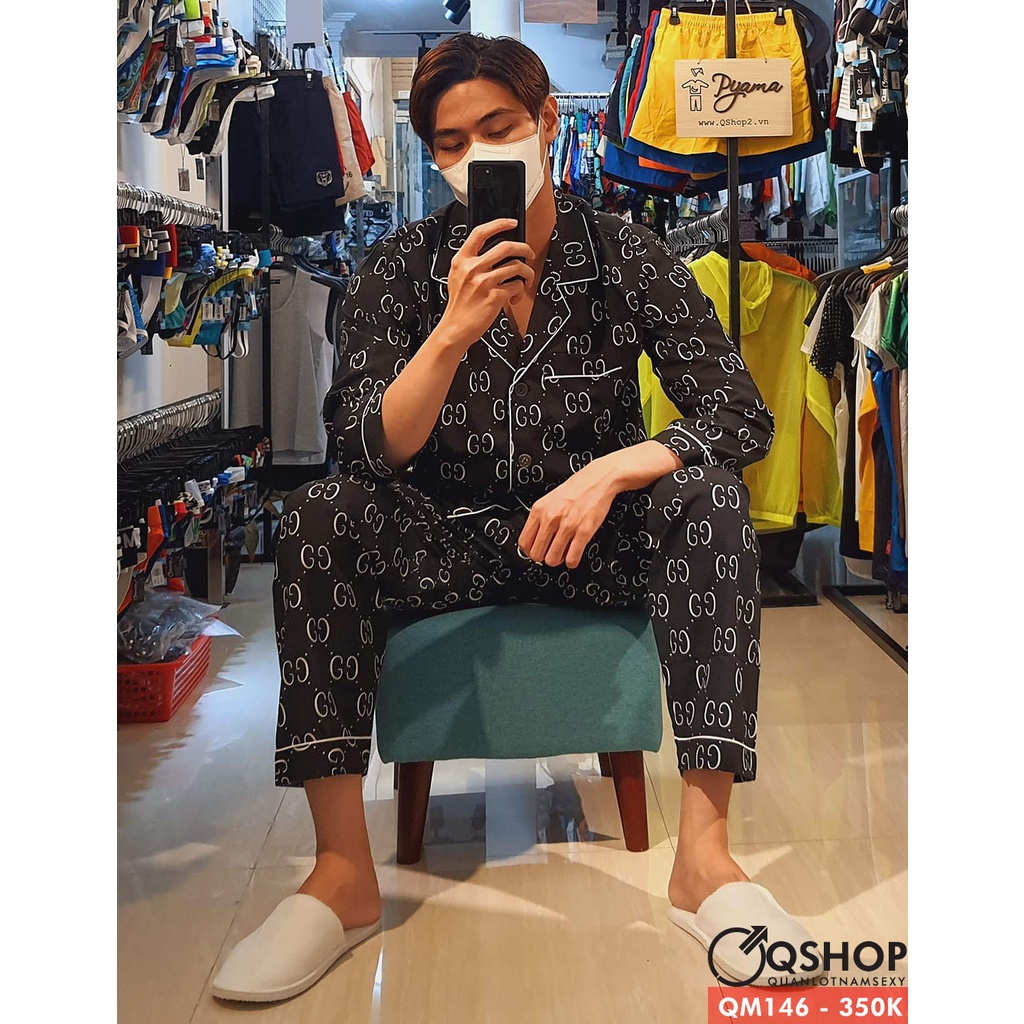 Bộ đồ pijama nam quần dài, tay dài QHSOP QM146