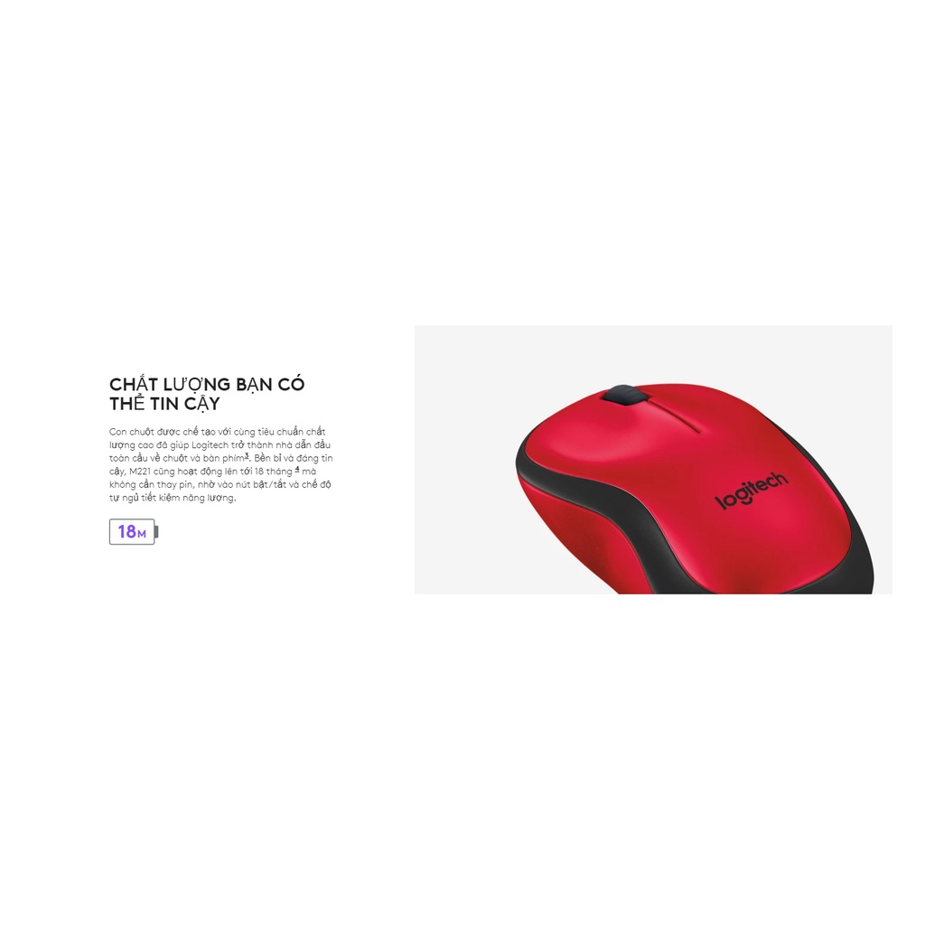 Chuột Logitech M221 Không dây Wireless Silent Plus - Ngoc Viên Store
