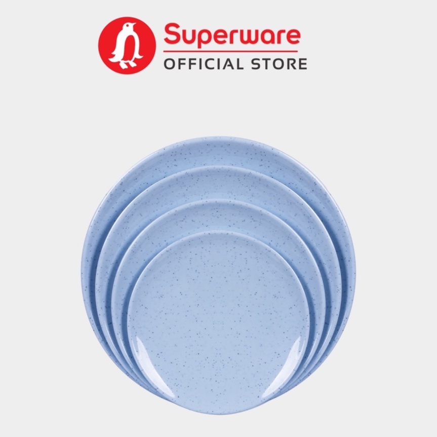 Dĩa Cạn Màu Blue Stone Chất Liệu 100% Melamine | Superware Thái Lan
