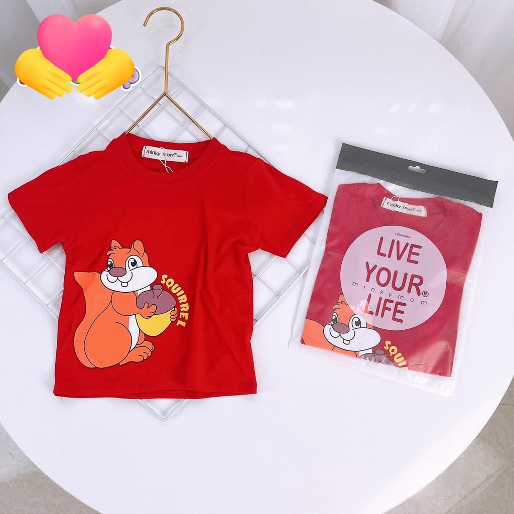 Áo thun Cotton lạnh hình thú Minky mom