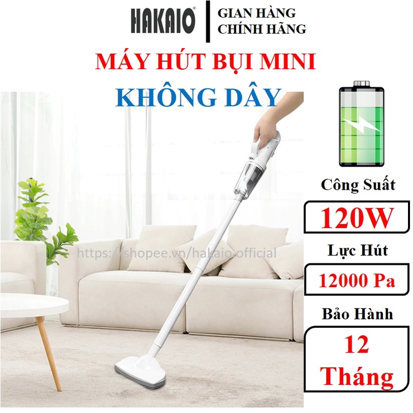 Máy hút bụi cầm tay HAKAIO ST 6010  hút bụi giường, ô tô không dây lực hút 12000PA hút liên tục 30 phút