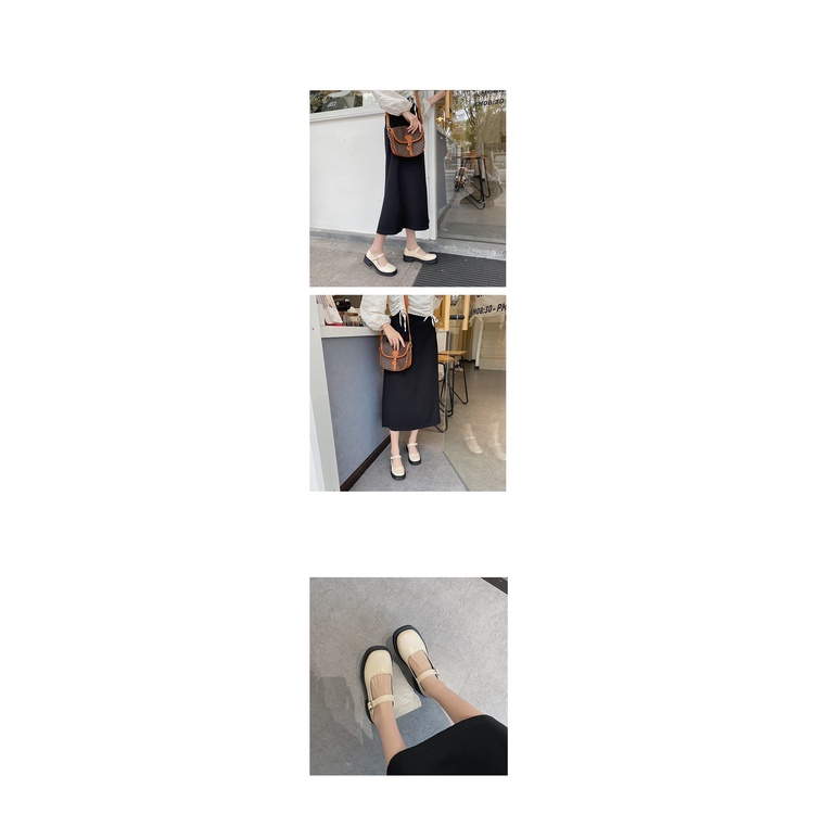 Giày da công chúa thời trang xuân thu phong cách Retro cho nữ 2021