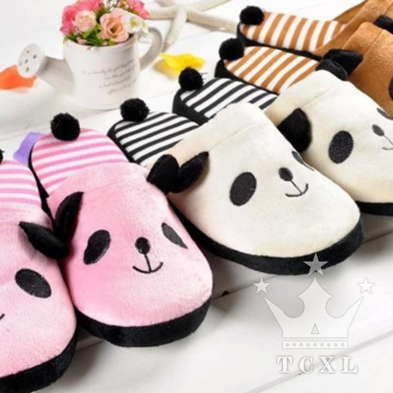 Dép bông đi trong nhà , Dép nữ PANDA đi trong nhà chống trượt giữ ấm chân cho mùa đông
