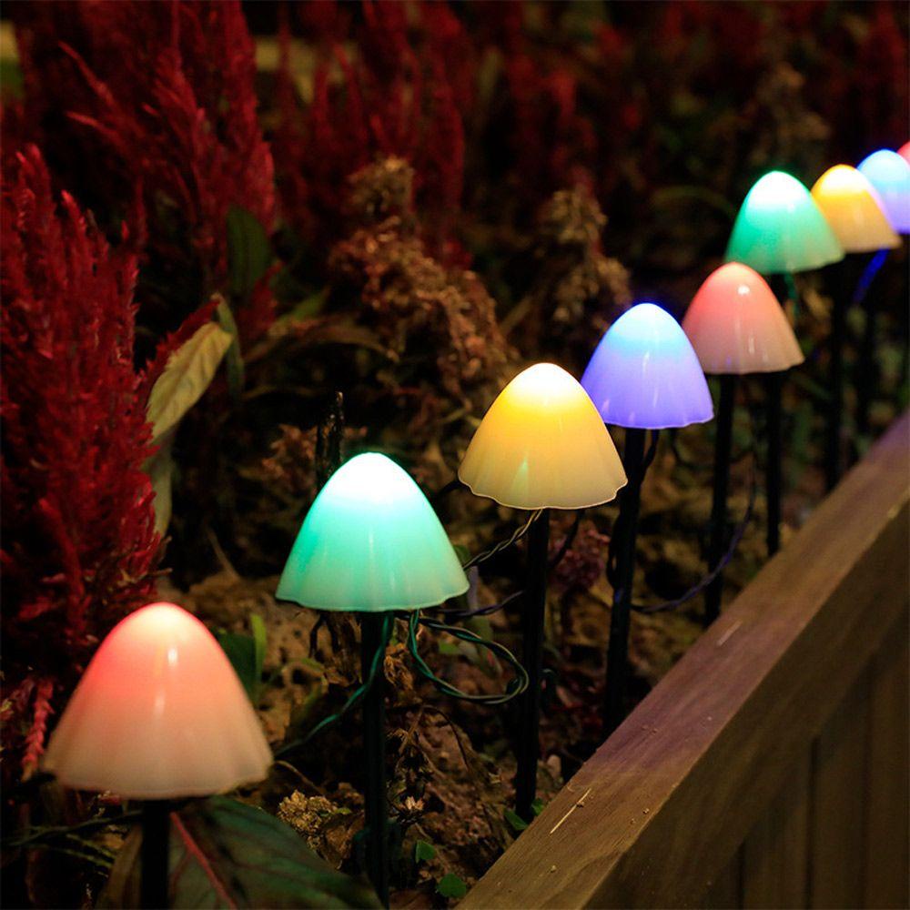 GOGOUP Đèn LED Năng Lượng Mặt Trời Hình Nấm Trang Trí Sân Vườn