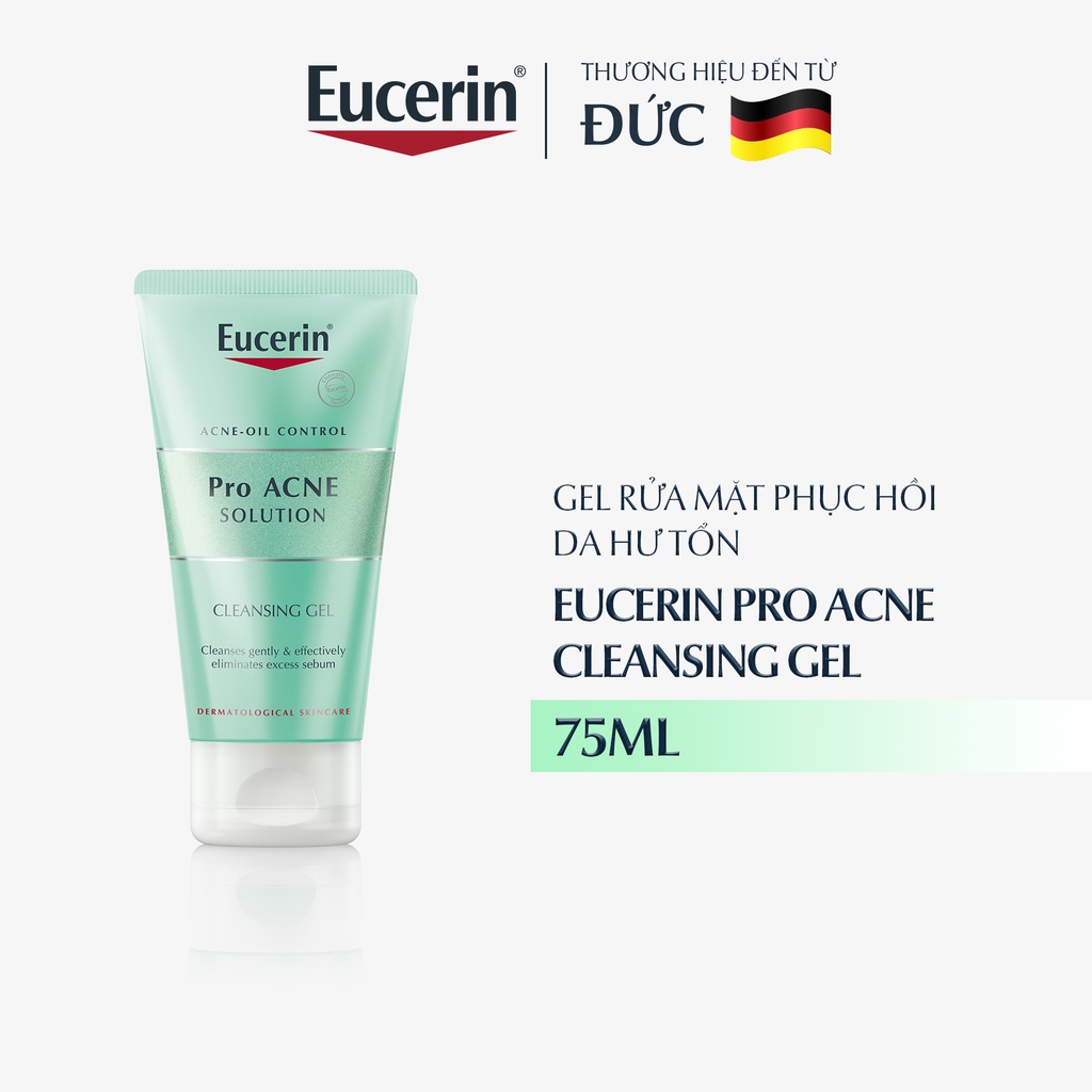 Eucerin Gel Rửa Mặt Cho Da Mụn Pro ACNE Cleansing 75ml