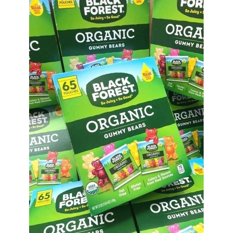 Kẹo Dẻo Hữu Cơ Hình gấu Black_Forest_Organic_Gummy_Bears - Mỹ