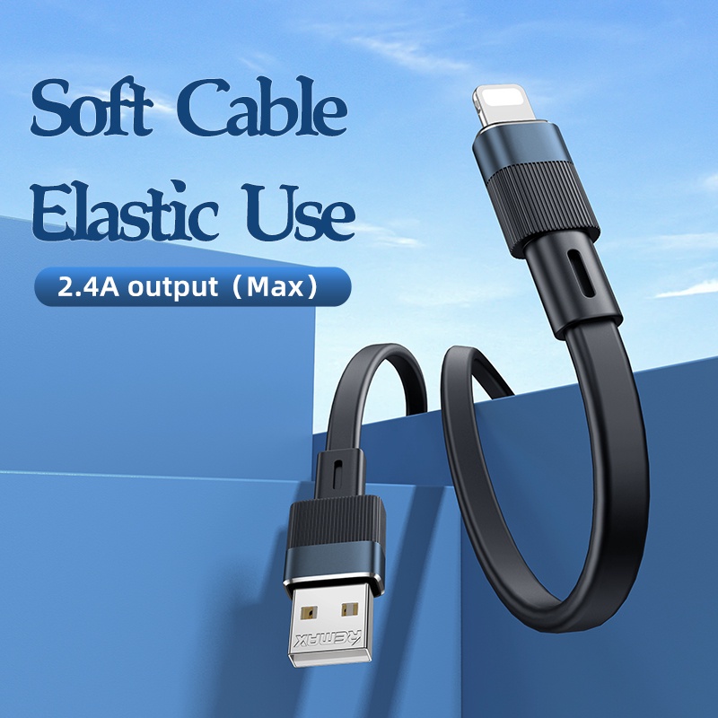 Cáp Sạc Điện Thoại Remax RC-001 Cổng Táo/Type C/ MicroUSB Dòng Sạc 2.4A Vỏ Bọc PVC Chống Gãy Gập