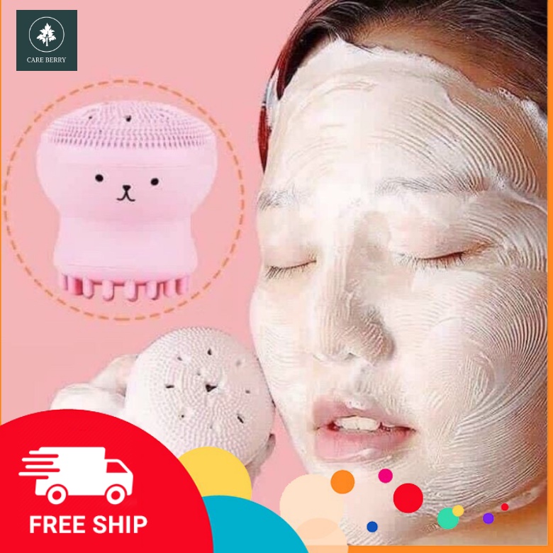 Mút Rửa Mặt Bạch Tuộc Siêu Tạo Bọt Care Berry Store có hộp