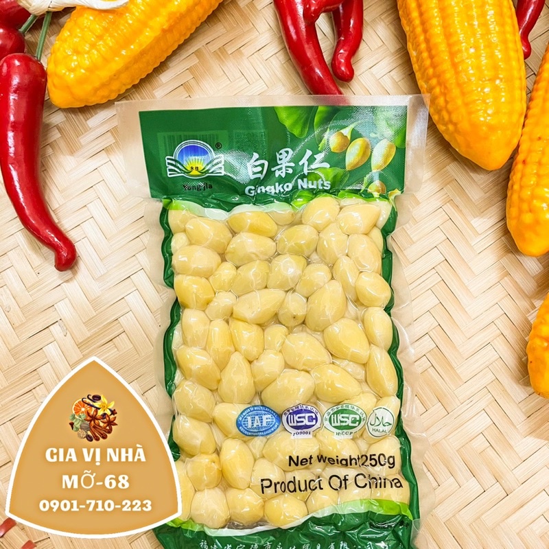 Bạch quả bóc vỏ đóng gói - bịch 250gr