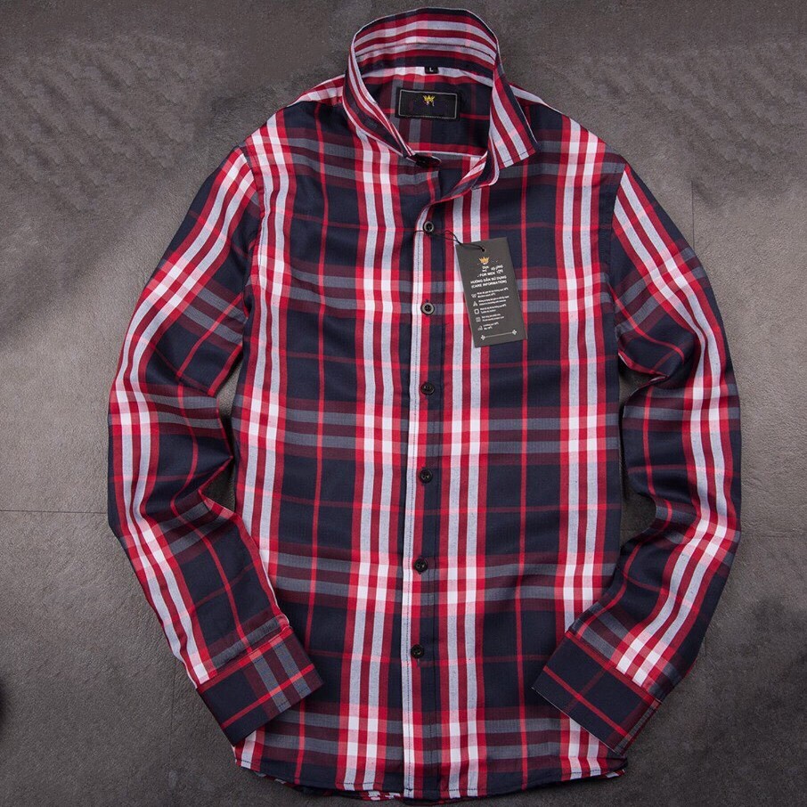 Áo sơ mi nam hàn quốc đẹp dài tay kẻ sọc cao cấp F8888 loại kẻ màu BBR0035