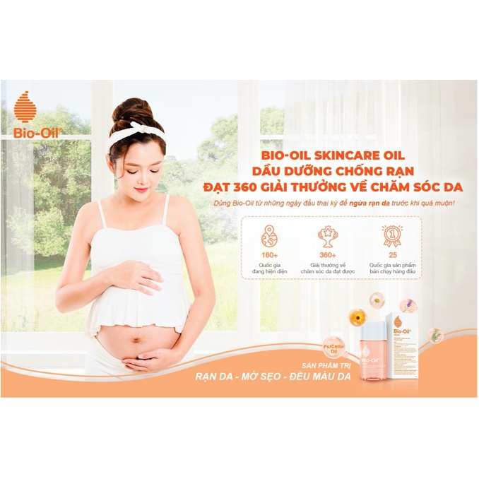 [Hàng Chính Hãng Nhập Khẩu] Bio Oil Hỗ Trợ Rạn Da, Thâm Nám Do Mang Thai, Da Khô, Mất Nước.