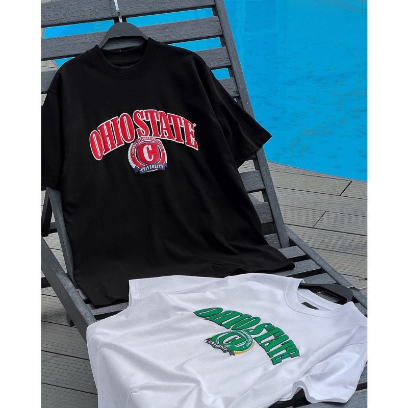 Áo thun tay lỡ unisex Ohiostate