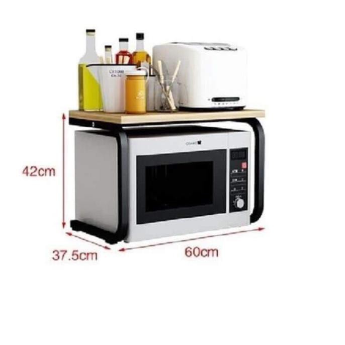 Kệ Để Lò Vi Sóng Chữ C Chân Inox Không Gỉ 2 Tầng Mặt Gỗ MDF Phủ Melamin -TP | BigBuy360 - bigbuy360.vn