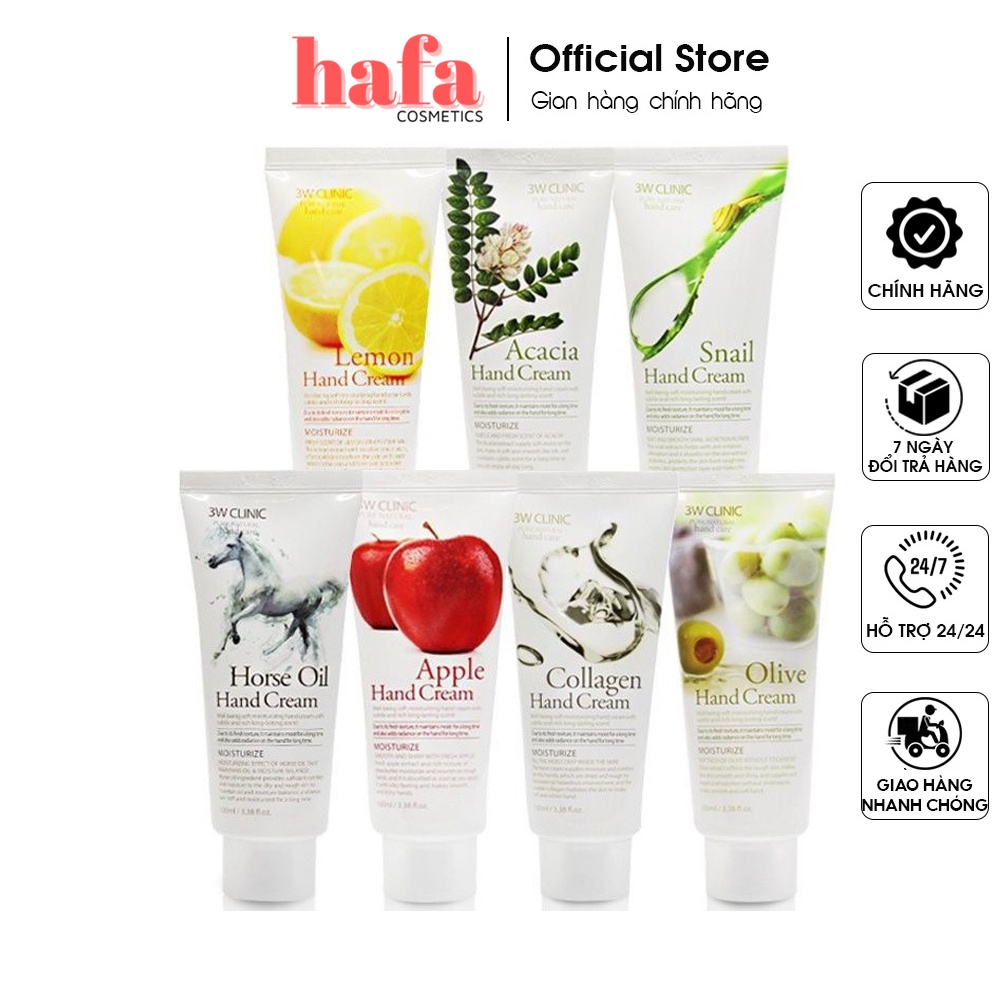 Kem Dưỡng Da Tay Hand Cream 3W Clinic 100ml _ 3W Clinic Chính Hãng