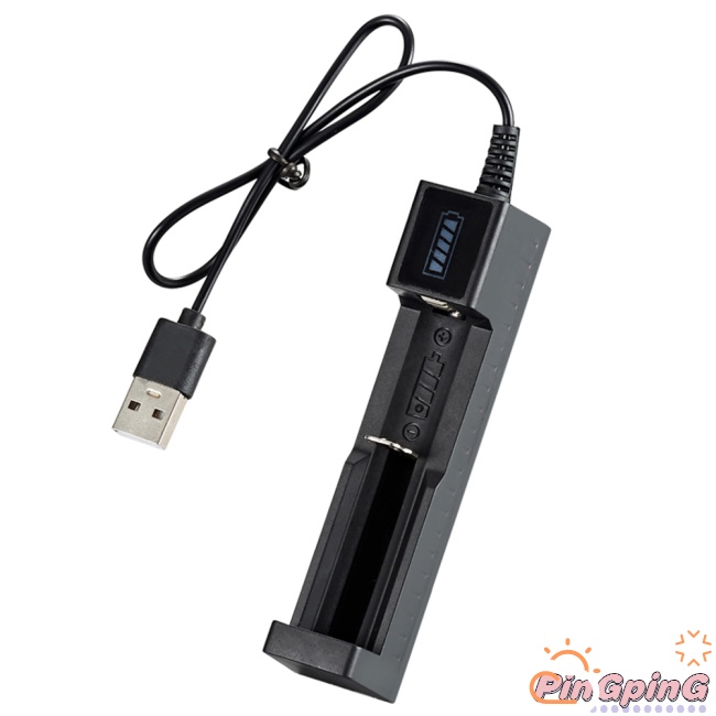 Cục Sạc Pin Lithium 18650 Thông Minh Kèm Quạt Nhỏ Và Đèn Báo