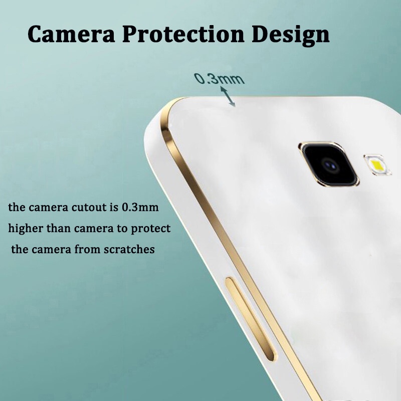 Ốp Điện Thoại Viền Vuông Mềm Mạ Điện Chống Sốc Sang Trọng Cho Samsung Galaxy J2 Prime/J7 Prime/J4 Plus/J6 Plus