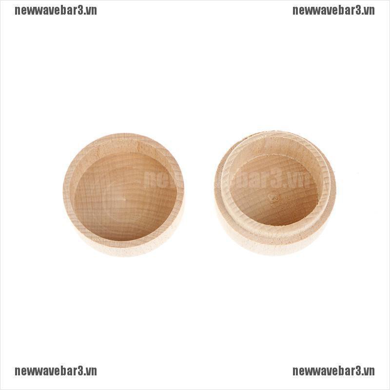 Set 3 Hộp Gỗ Tròn Đựng Nhẫn Cưới