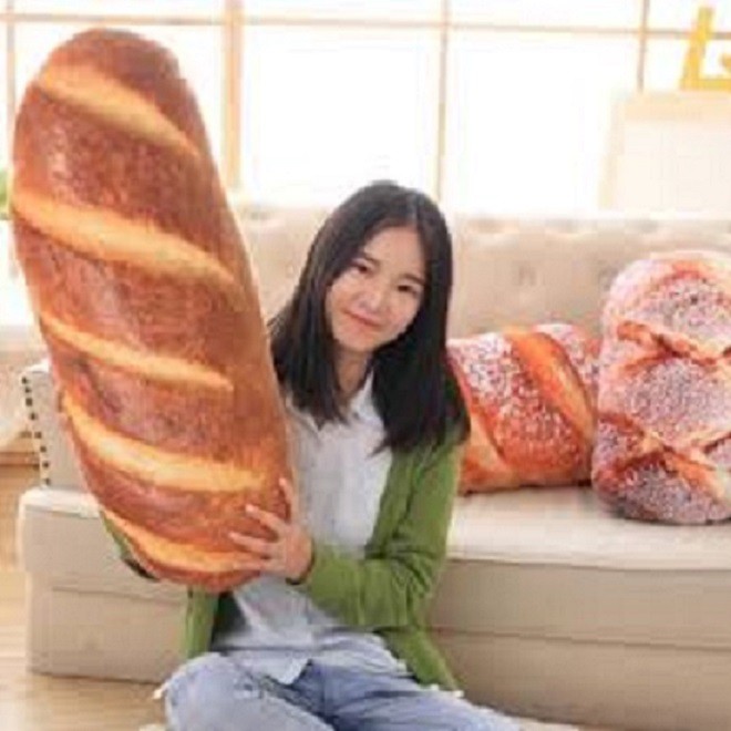 gối ôm 3d hình bánh mì 120cm