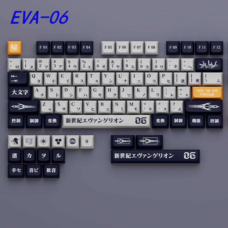 Set 120 Nút Bàn Phím Cơ EVA 06 XDA Profile Keycap 1.75U Nhiều Màu Sắc