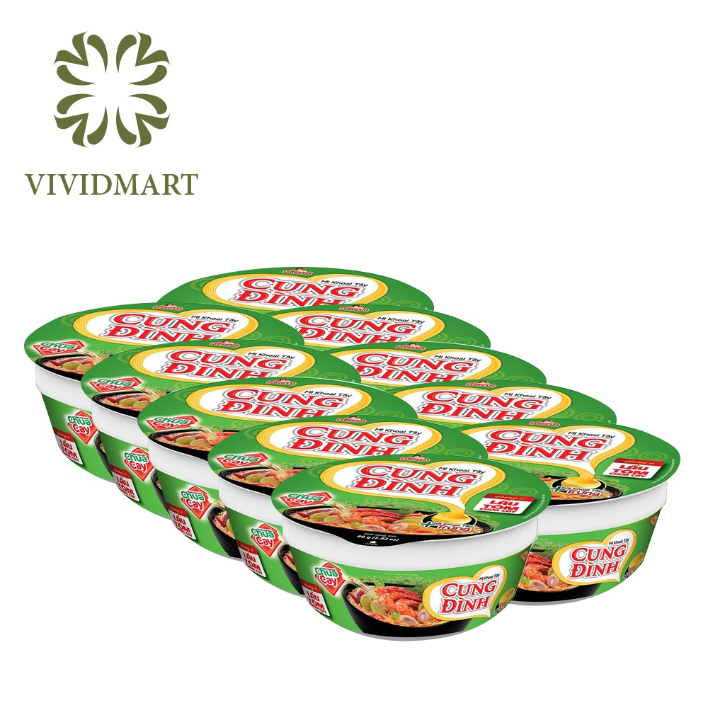 MÌ TÔ CUNG ĐÌNH VỊ THỊT, SƯỜN HEO HẦM MĂNG/ NGŨ QUẢ/ NẤM, TÔM CHUA CAY, BÒ, GÀ, CUA BỂ RAU RĂM – HỘP85G - MICOEM