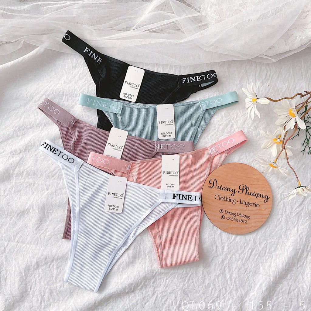 Quần lót cotton nữ lọt khe viền chữ - QL069 | BigBuy360 - bigbuy360.vn