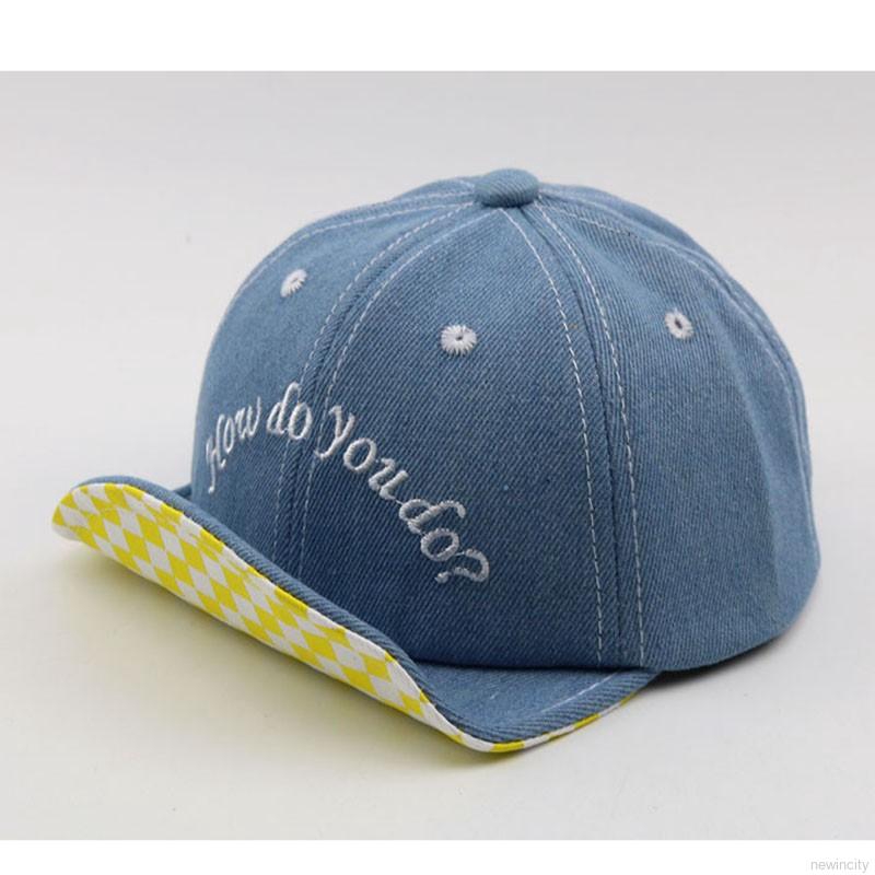 Nón bóng chày thêu chữ dễ thương cho bé