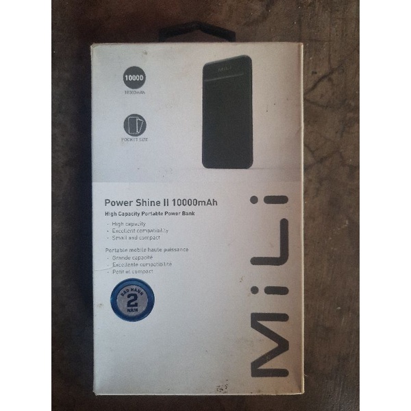 Pin sạc dự phòng Mili Power Shine II 10.000mAh HB-M90BK