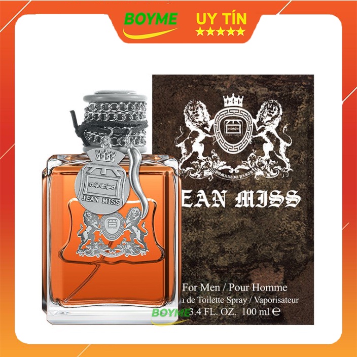 Nước Hoa Nam Chính Hãng Nội Địa Trung JEAN MISS 100ml Mang Đậm Phong Cách Bụi, Hot Hit Mọi Thời Đại