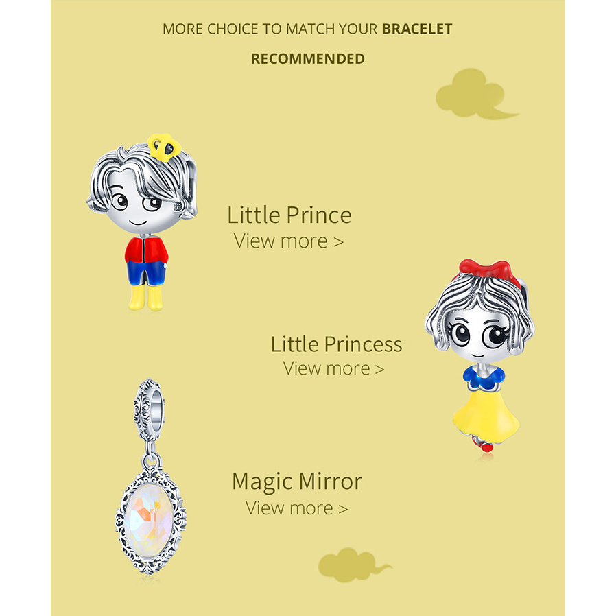 Hạt Trang Sức Bamoer SCC1813 Bạc Sterling 925 Kiểu Thiên Thần Đa Dạng Sành Điệu