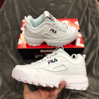 Giày thể thao fila trắng đế cao