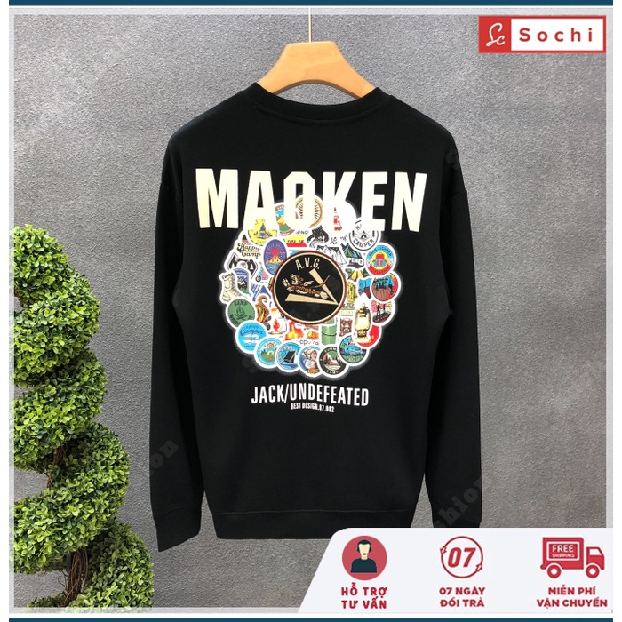 Áo thun nam tay dài chất đẹp, áo thun nam cotton, thời trang in Maoken mã SW632