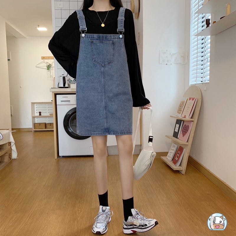 Đầm Yếm denim Phong Cách Hàn Quốc Ngọt Ngào Mùa Hè Cho Nữ