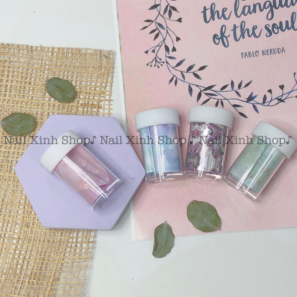 [ NEW] Giấy Foil Dán Móng Tay Họa Tiết Đá Cẩm Thạch - Nail Xinh Shop