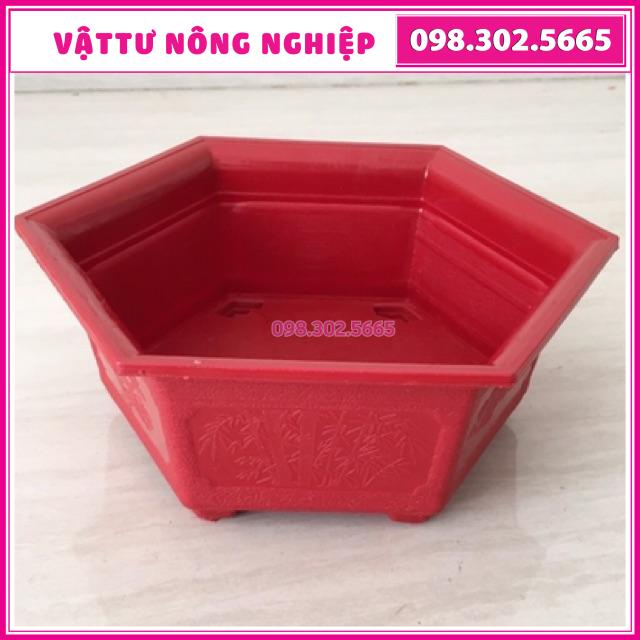 Chậu nhựa lục giác kích thước 28x18cm