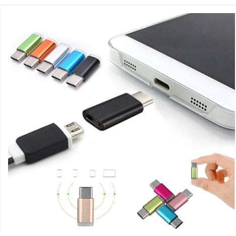 Đầu chuyển đổi chân Micro USB (Cái) sang Type C (Đen)