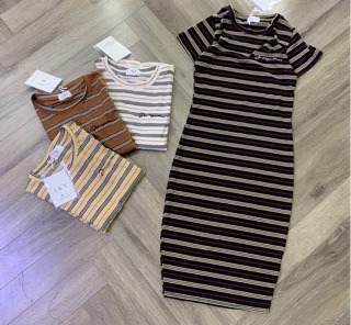 bán sỉ váy len kẻ body