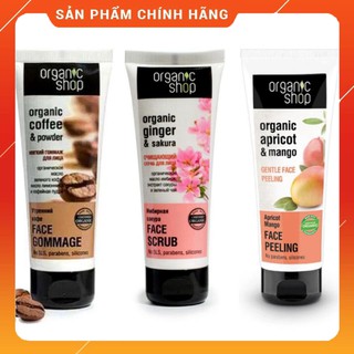 Tẩy da chết mặt Organic Shop 75ml Nga Mĩ Phẩm Gía Sỉ 89