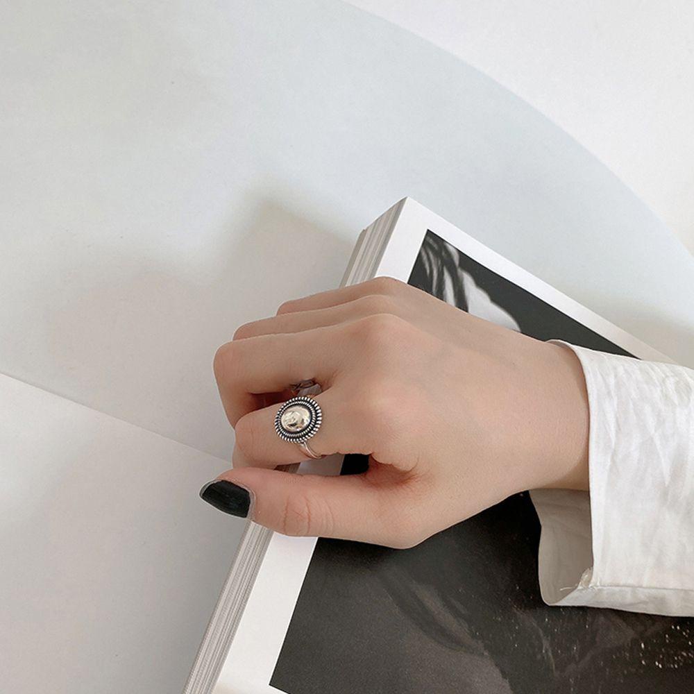 Nhẫn Hở Hình Oval Phong Cách Hiphop Thời Trang Cho Nữ