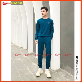 Bộ Nỉ Giữ Nhiệt Nam Cao Cấp CARDINA Chất Cotton Dày Dặn Mềm Mại
