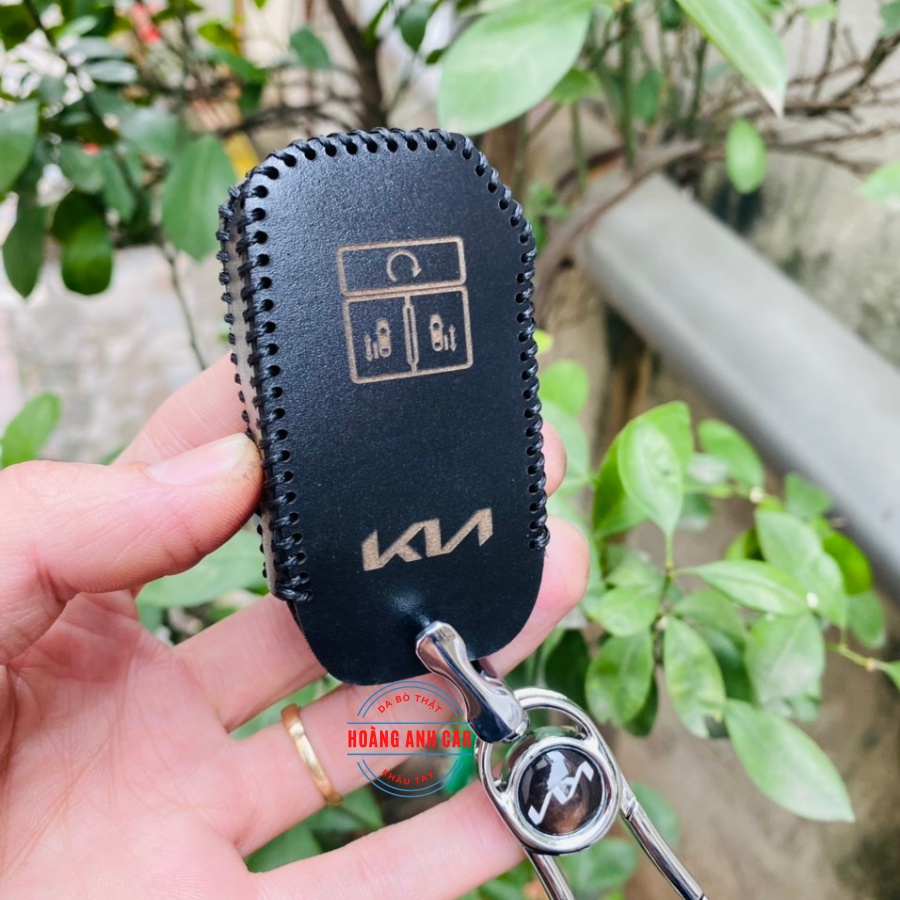 Bao Da Chìa Khoá KIA Carnival 2021, 2022, Canival handmade da thật khâu tay