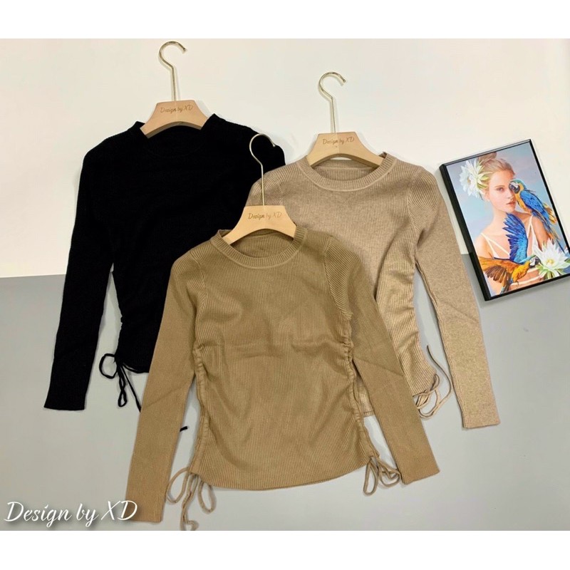 Áo len rút eo nhiều màu