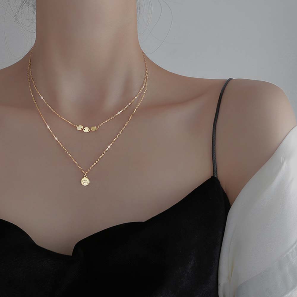Dây Chuyền Hai Tầng Phong Cách Hàn Quốc Cho Nữ