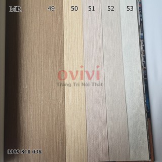 Giấy Dán Tường Phòng Ngủ Giả Vân Vải MR Lụa Không Keo Khổ 53cm Màu Trắng, Vàng Kem, Ghi